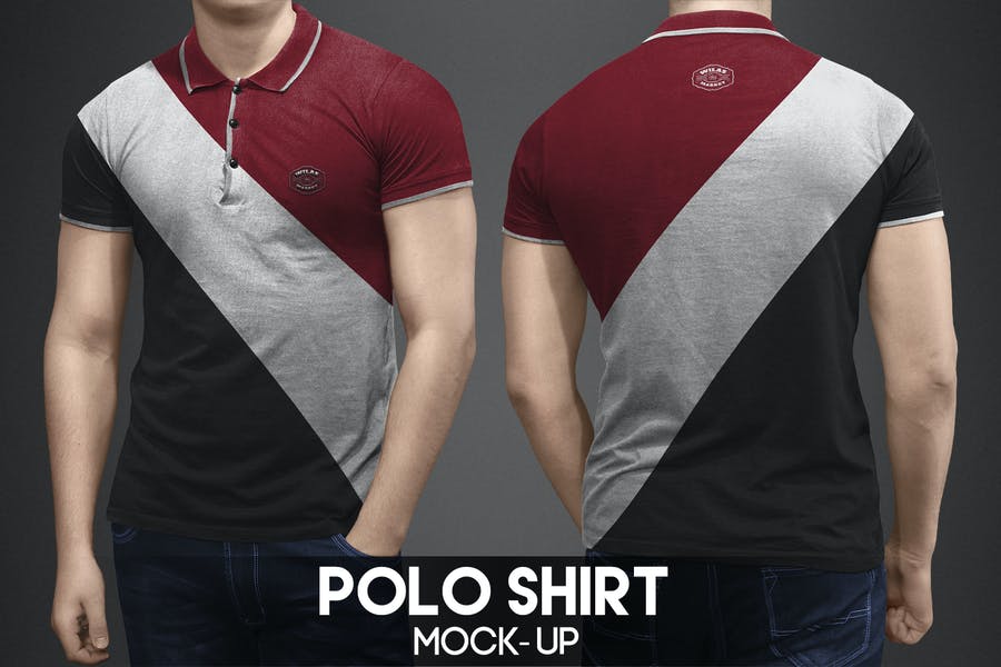 Two Sided Polo Shirt Mockup