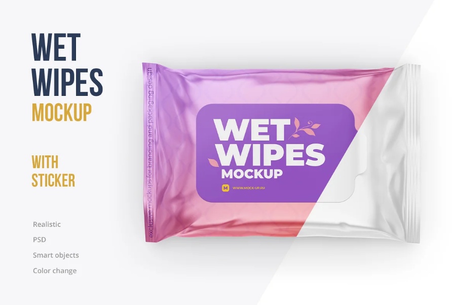 Wet Wipes Branding Mockup PSD