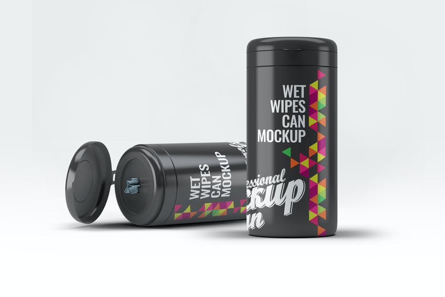 Wet Wipes Can Mockup PSD