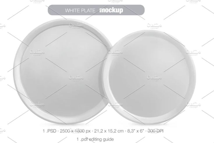 White Plate Mockup PSD
