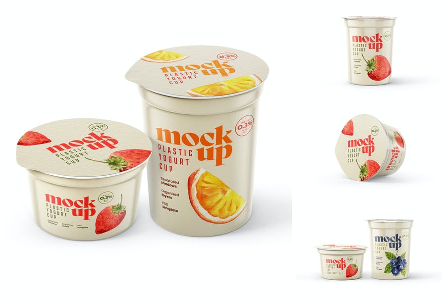 Yogurt Branding Mockup Set