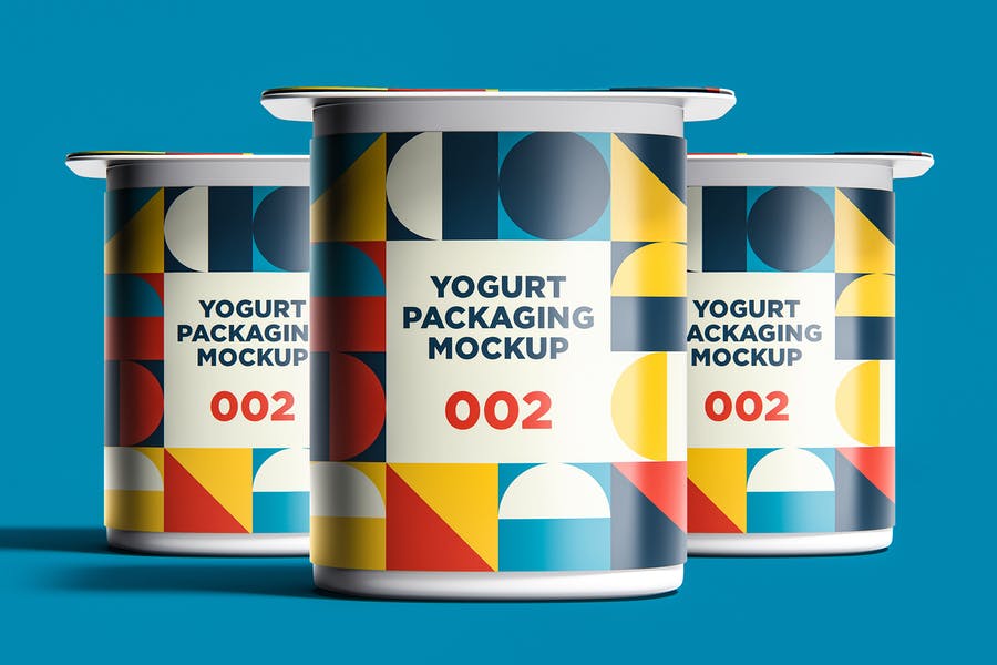 Yogurt Packaging Mockup Set