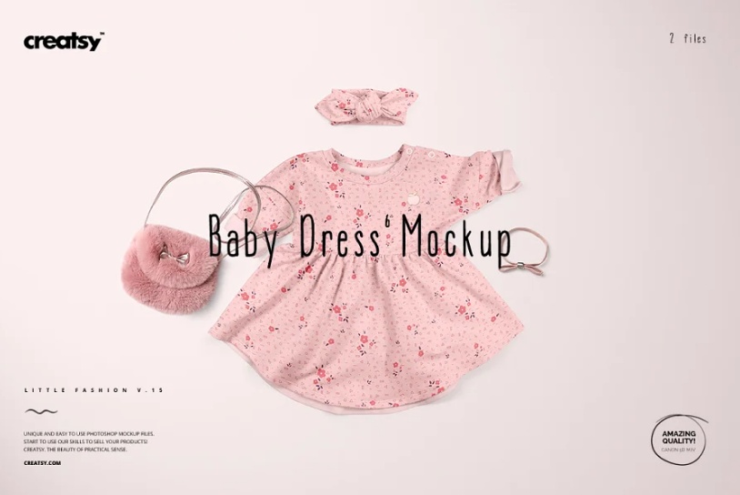 baby Dress and Headband Mockup