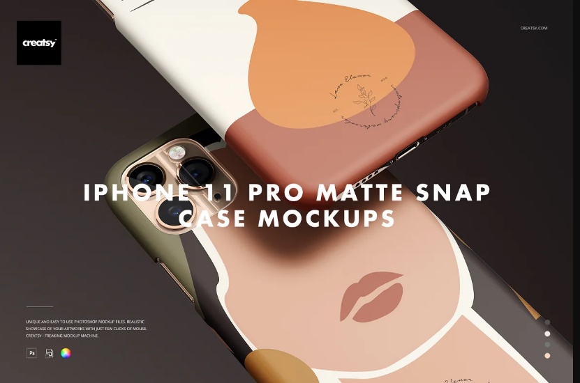 iPhone 11 Pro Matte Snap Case Mockup