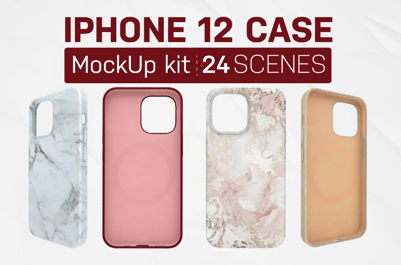 iPhone 12 Case Mockup Kit