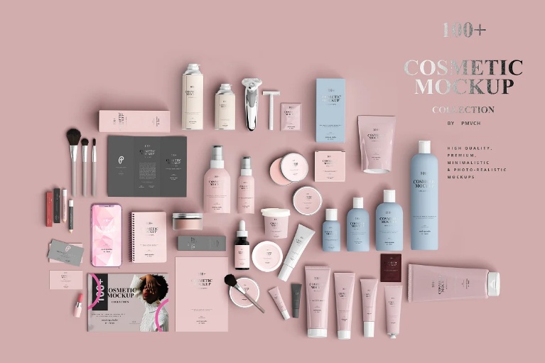 100+ Cosmetic mockup collection