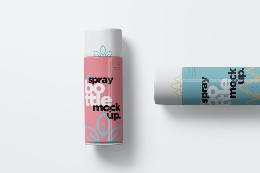 3 Realistic Spray Branding Mockup