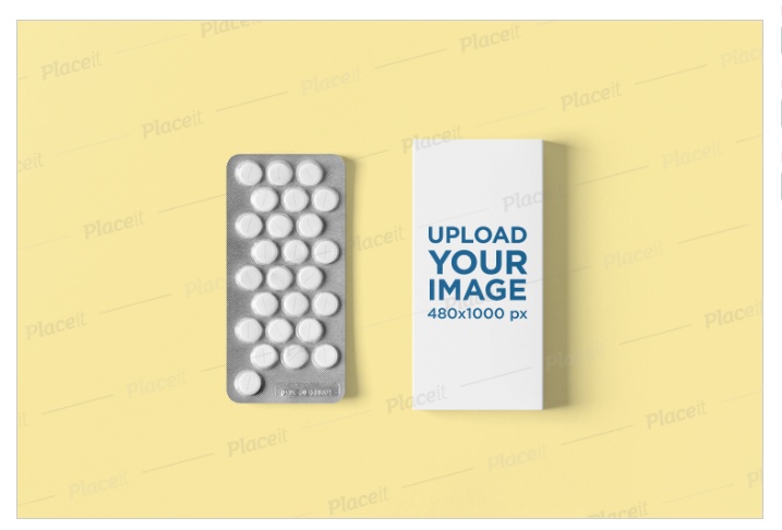 Customizable Pills Branding Mockup