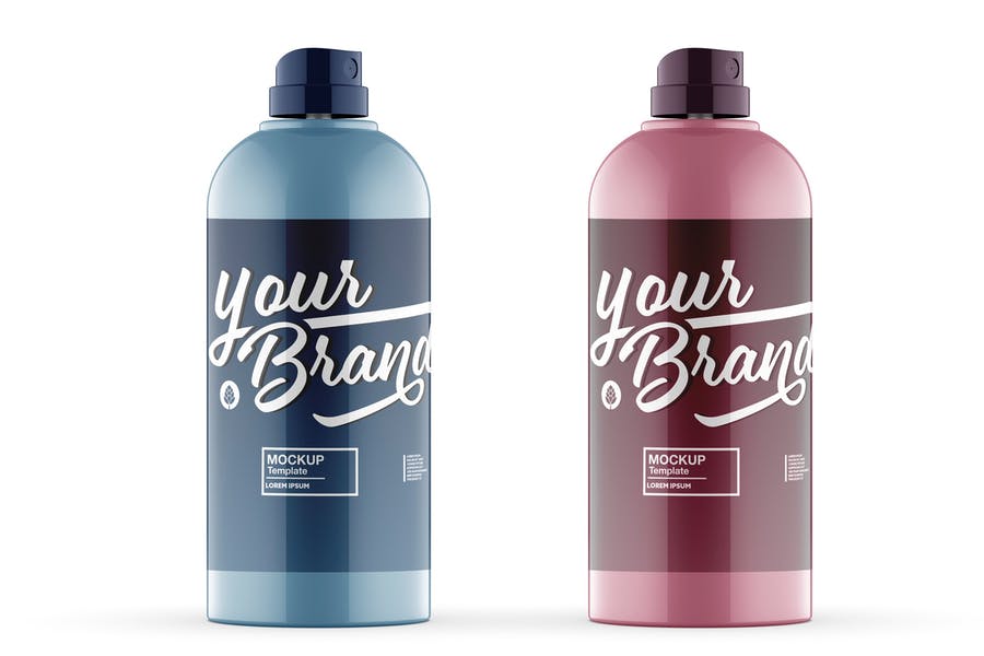 Customizable Spray Bottle Branding Mockup