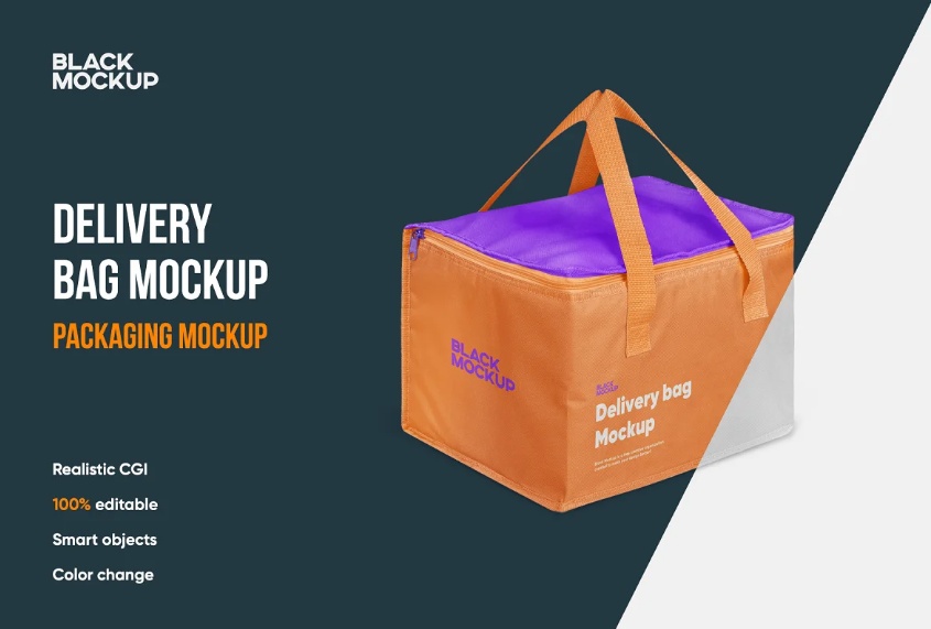 Delivery Bag Packaging Mockup PSD