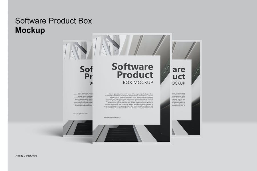 Front Side Software Boxes Mockup