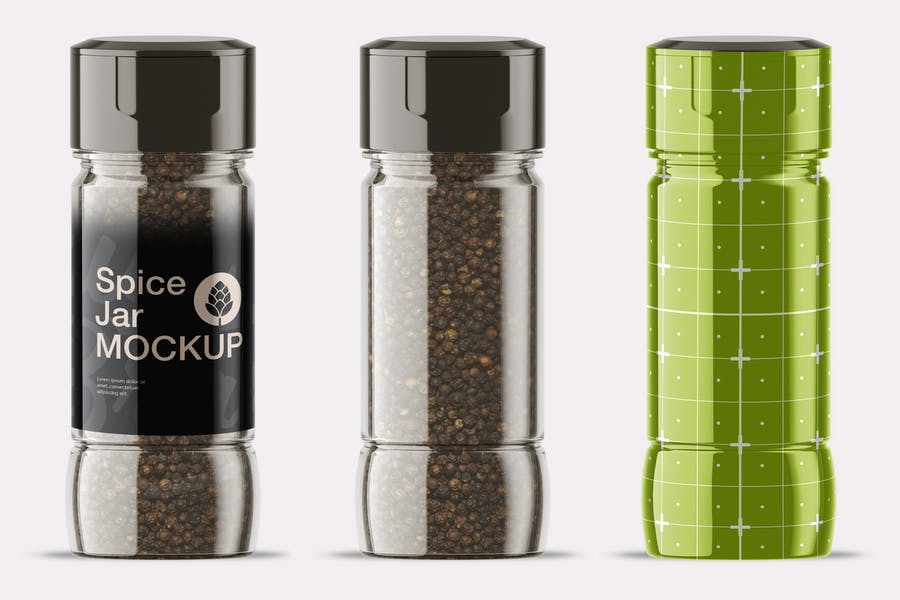 Isolated Spices Jar Mockups