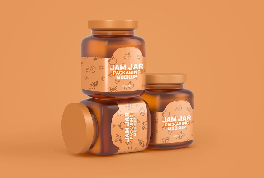 Jam Jar Packaging Mockup