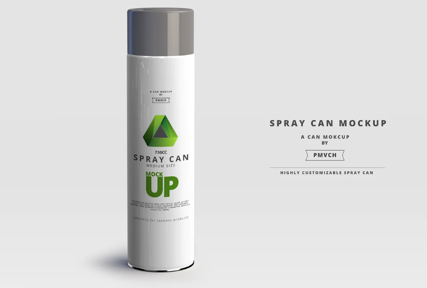 Large Size Spray Can Mockups