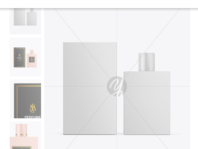 Paper Box and Bottle Mockup