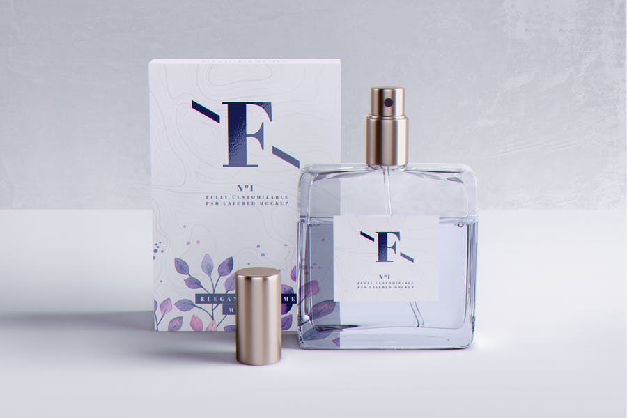 Perfume Packaging Mockup PSD