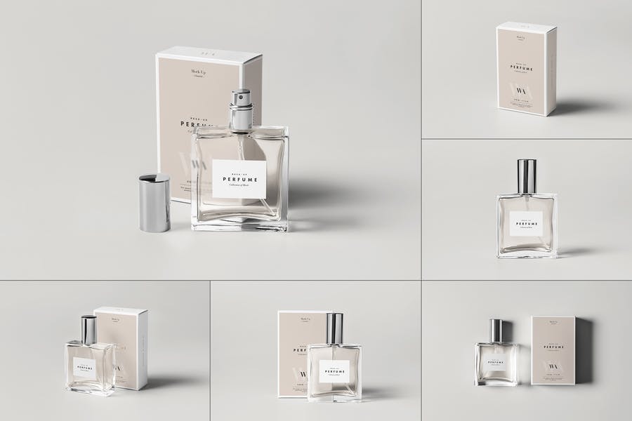 Photo Realistic Perfume Branding Mockups