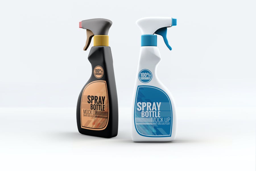 Photo Realistic Spray Bottle Mockup
