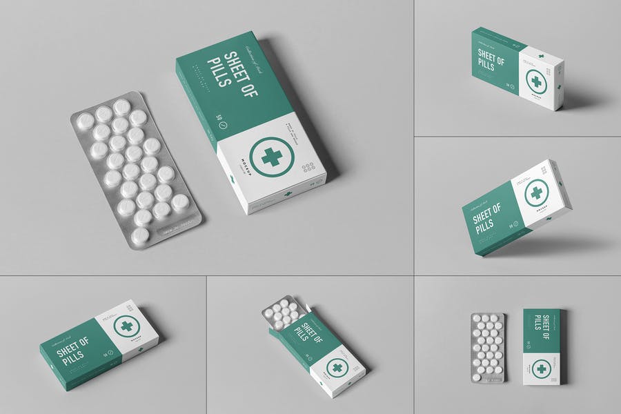 Pills Box Mockup Set