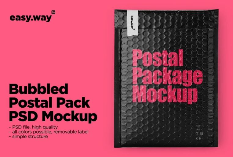 Postal Delivery Package Mockup PSD