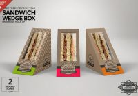 sandwich box mockup