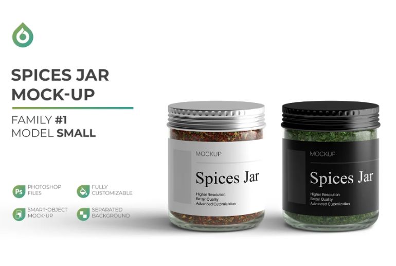 Small Spices Jar Mockups