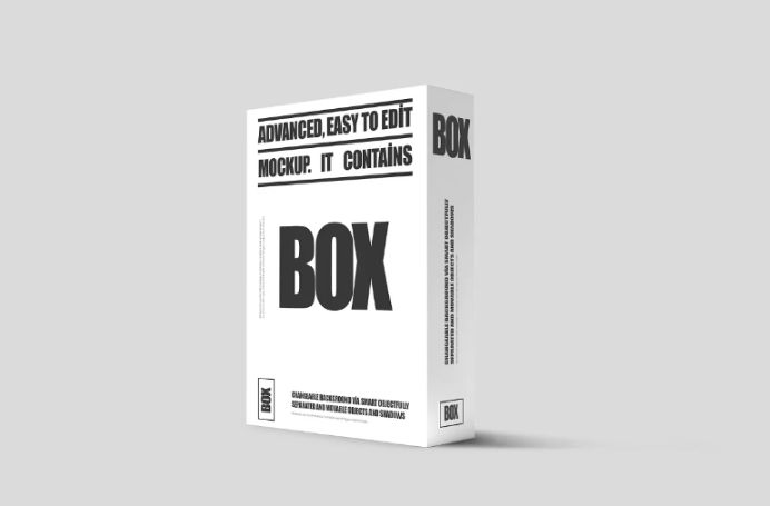Software Branding Box Mockup PSD