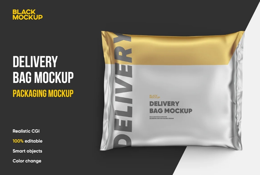 Top View Delivery Bag Mockup