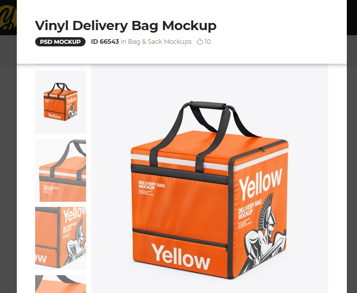 Vinyl Delivery Bags mockup