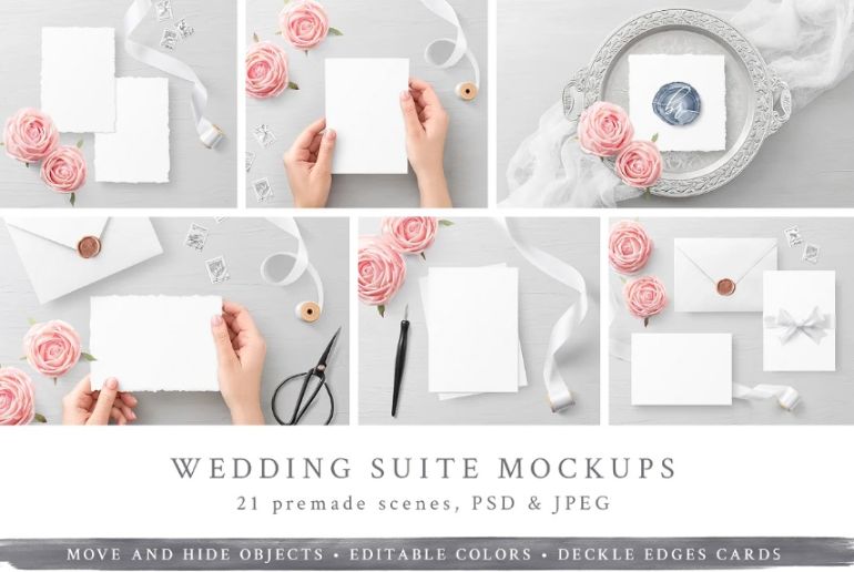 21 Pre Made Wedding Suite Mockups