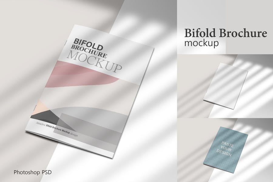 Bi Fold Catalog Mockup PSD