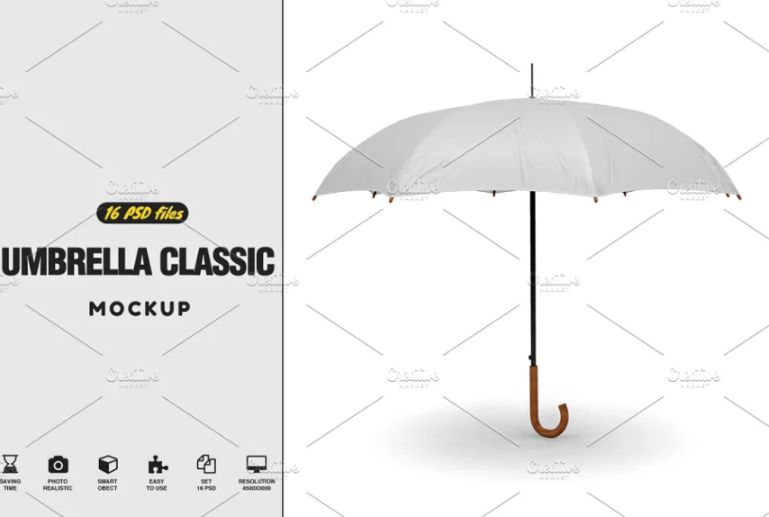 Classic Umbrella Mockups PSD