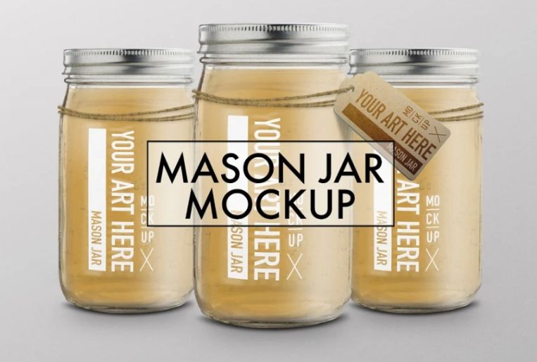 Clean Mason Jar Mockups 
