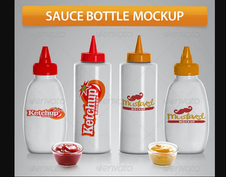 Clean Sauce Bottle Mockups