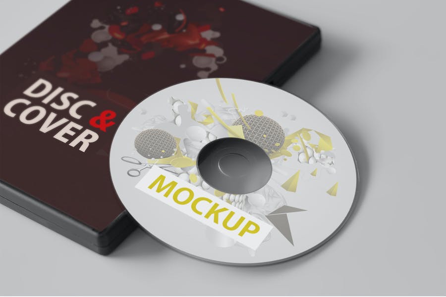 DVD Disc and Cover Mockup