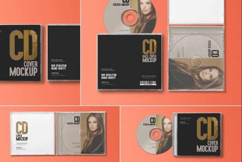 HD Quality CD Branding Mockup