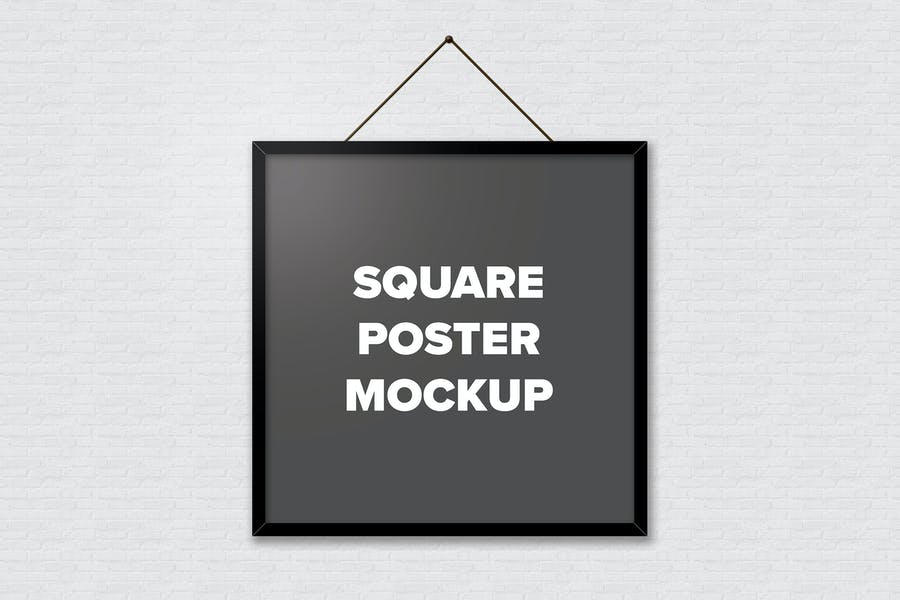 Hanging Square Poster Mockups