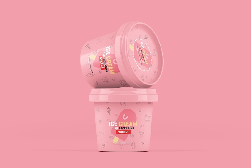 Ice Cream Jar Branding Mockups