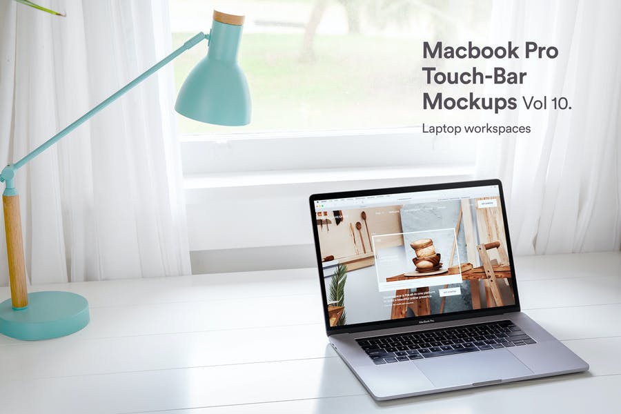 MacBook Workspace Mockup PSD