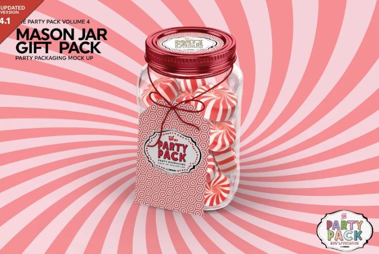 Mason Jar Gift Pack Mockup