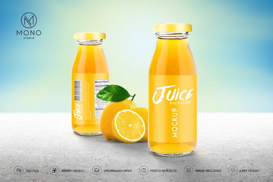 Modern Juice Branding Mockups