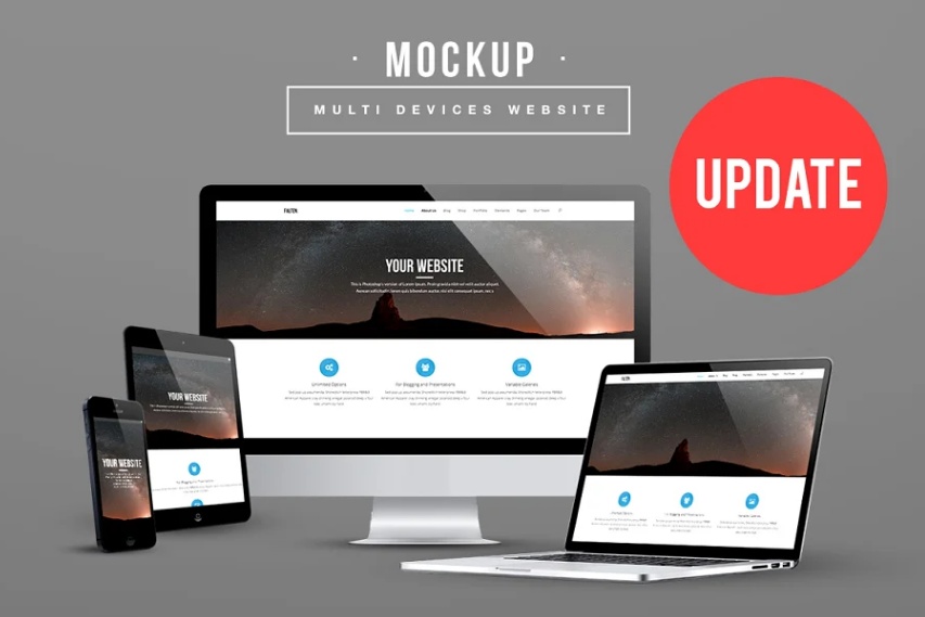 Multi Devices Website Mockups