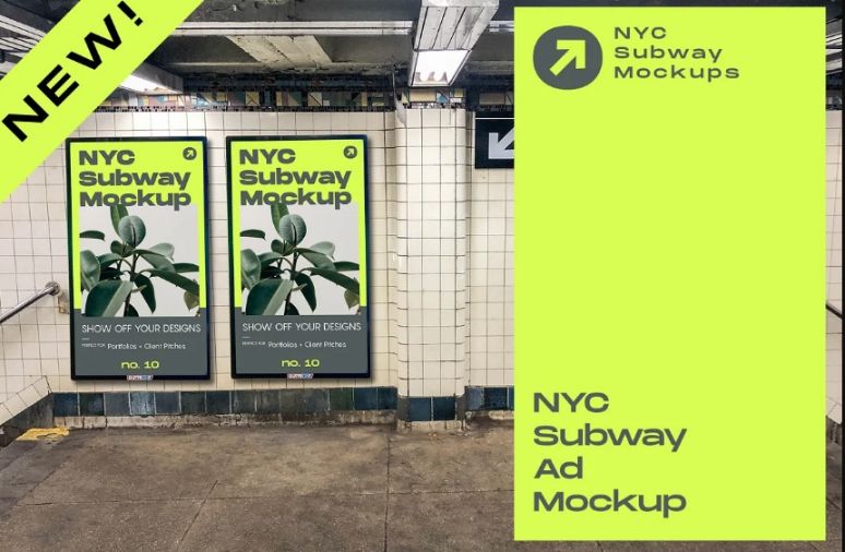 NYC Subway Billboard Ad Mockups
