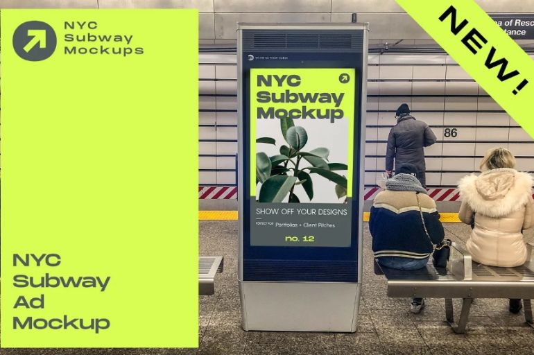 New York City Subway Ad  Mockup