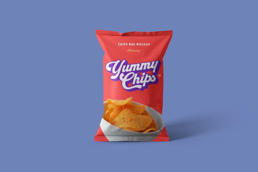Professional Chips Package bag Mockup