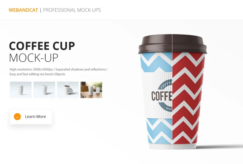 Professional Coffee Paper Cup Mockup