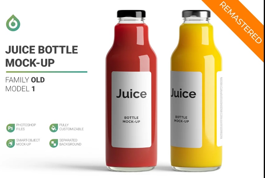 Professional Fruit Juice Branding Mockup