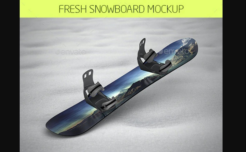 Simple Snowboard Mockup