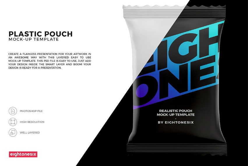 Snack Pouch Mockuip PSD
