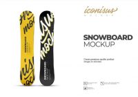 snowboard mockup psd